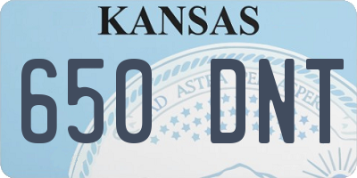 KS license plate 650DNT