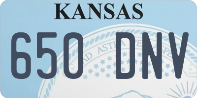 KS license plate 650DNV