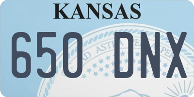 KS license plate 650DNX