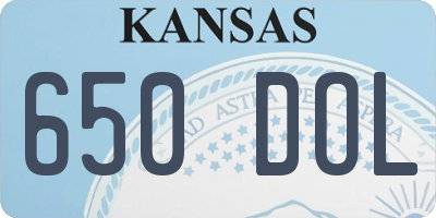 KS license plate 650DOL