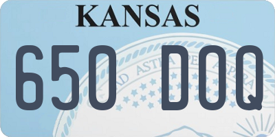 KS license plate 650DOQ