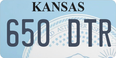 KS license plate 650DTR