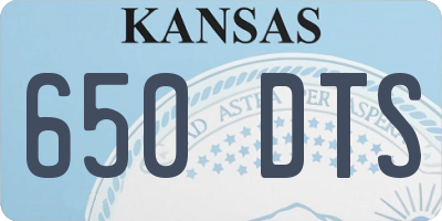 KS license plate 650DTS
