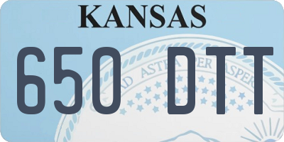 KS license plate 650DTT