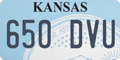 KS license plate 650DVU