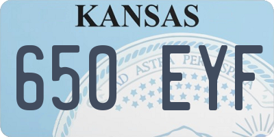 KS license plate 650EYF
