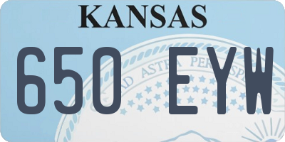 KS license plate 650EYW