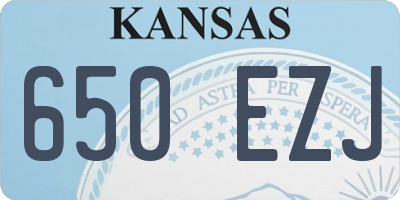 KS license plate 650EZJ
