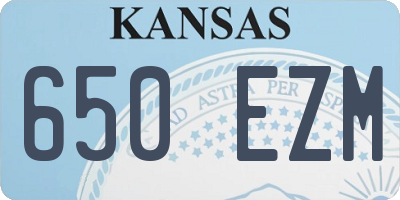 KS license plate 650EZM