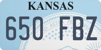 KS license plate 650FBZ