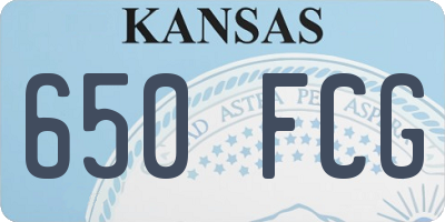 KS license plate 650FCG