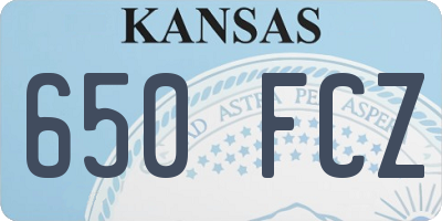 KS license plate 650FCZ