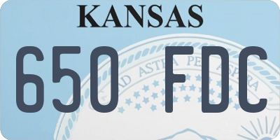 KS license plate 650FDC