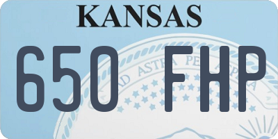 KS license plate 650FHP