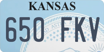 KS license plate 650FKV