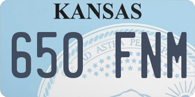 KS license plate 650FNM