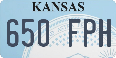 KS license plate 650FPH