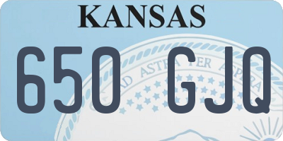 KS license plate 650GJQ