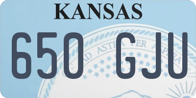 KS license plate 650GJU