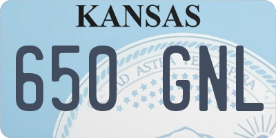 KS license plate 650GNL