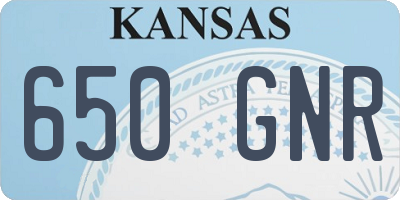KS license plate 650GNR