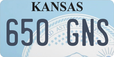 KS license plate 650GNS