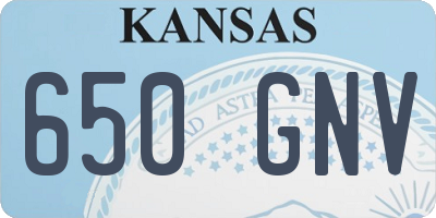 KS license plate 650GNV