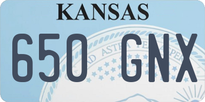 KS license plate 650GNX