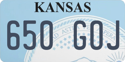 KS license plate 650GOJ