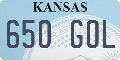 KS license plate 650GOL