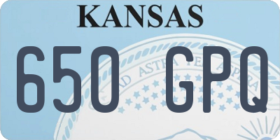 KS license plate 650GPQ