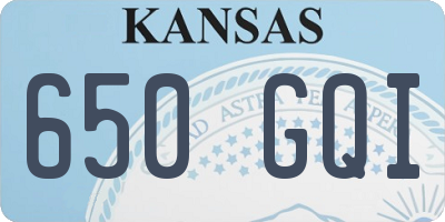 KS license plate 650GQI