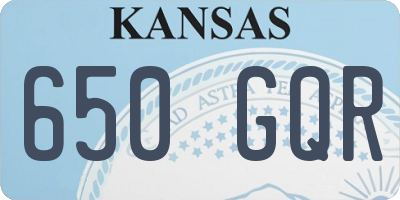 KS license plate 650GQR