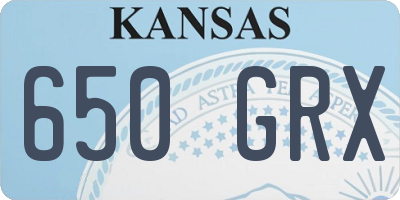 KS license plate 650GRX