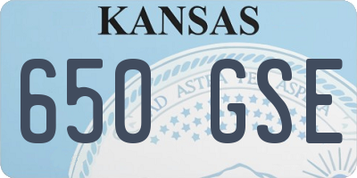 KS license plate 650GSE