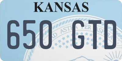 KS license plate 650GTD