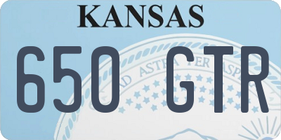 KS license plate 650GTR
