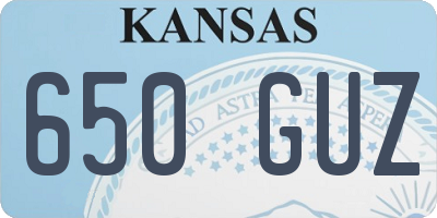 KS license plate 650GUZ
