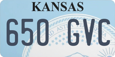 KS license plate 650GVC