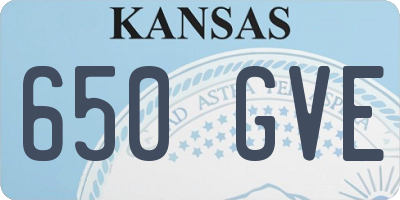 KS license plate 650GVE