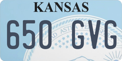 KS license plate 650GVG