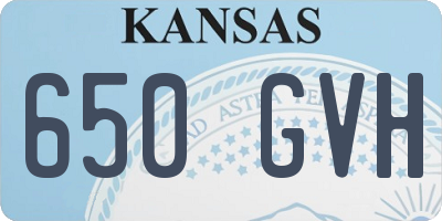 KS license plate 650GVH