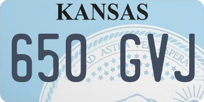 KS license plate 650GVJ