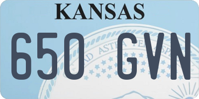 KS license plate 650GVN