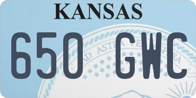 KS license plate 650GWC