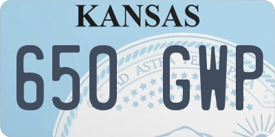 KS license plate 650GWP
