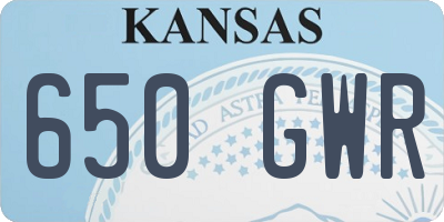 KS license plate 650GWR