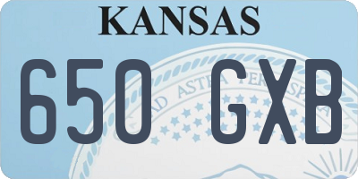 KS license plate 650GXB