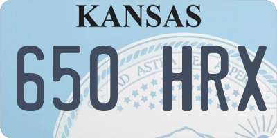 KS license plate 650HRX