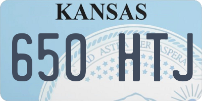 KS license plate 650HTJ